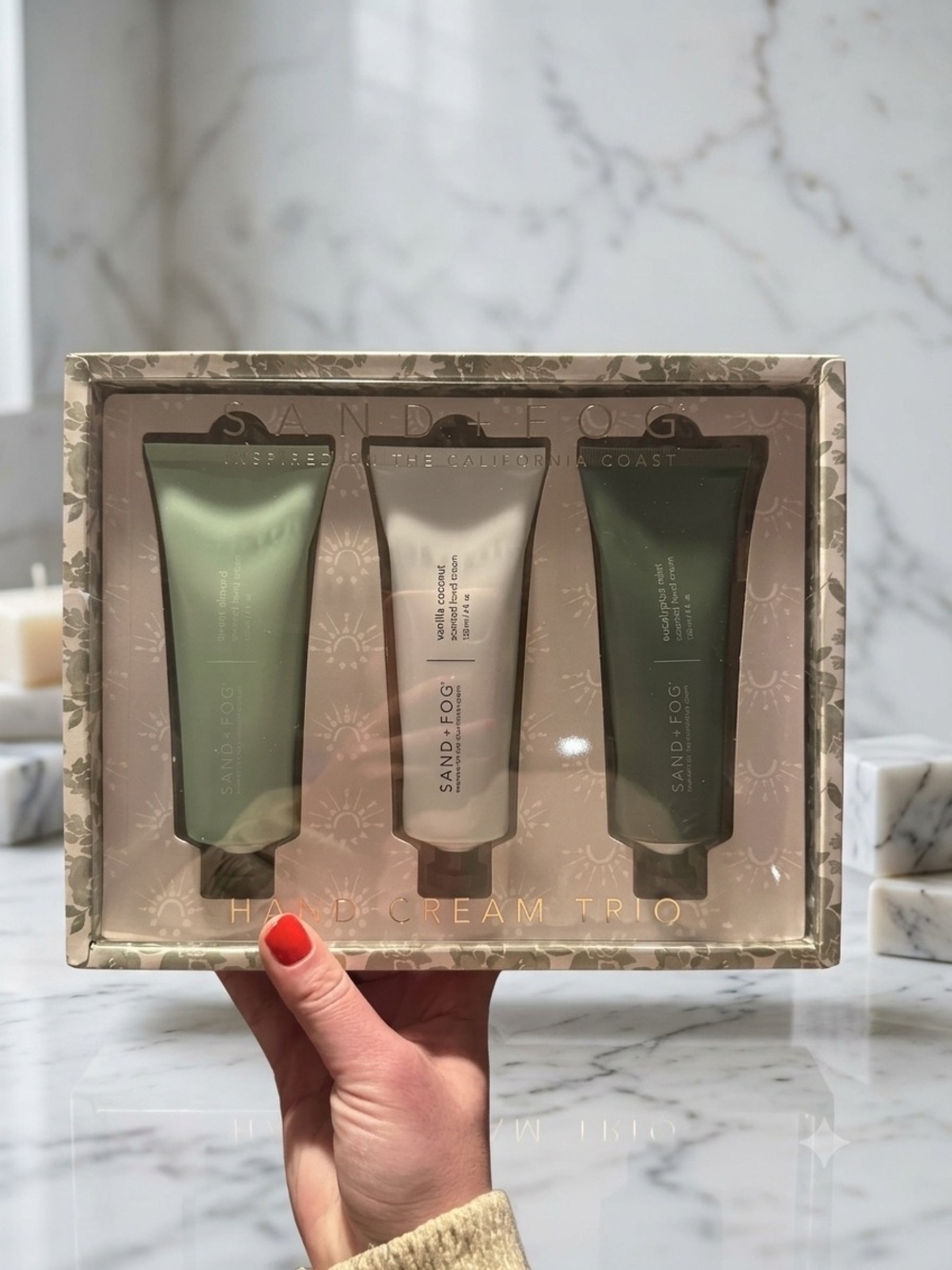 Sand + Fog Hand Cream Trio - Green & Cream
